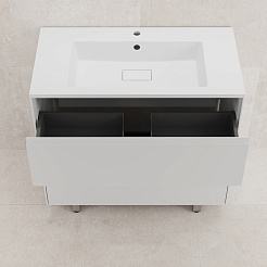 Style Line Тумба под раковину Лима 90 Plus эмаль белая матовая – фотография-6